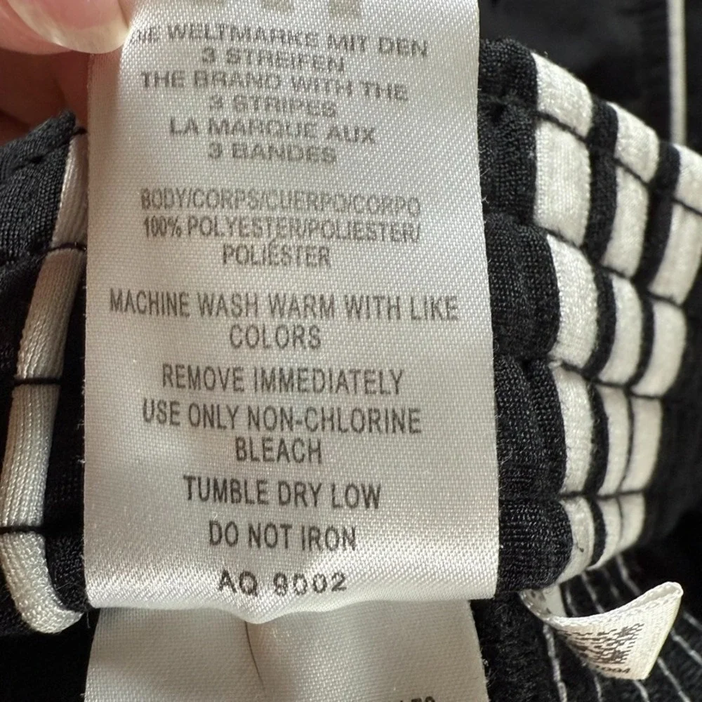 Vintage Adidas Track Pants Mens XL Black 3 Stripes Athleisure Zip Ankles‎ Y2K